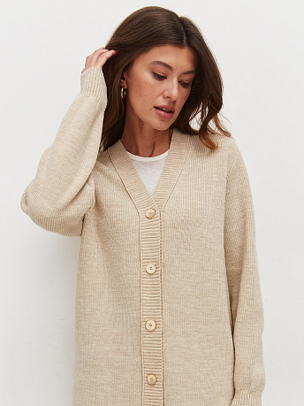 Кардиган на пуговицах с шерстью мериноса Блюз