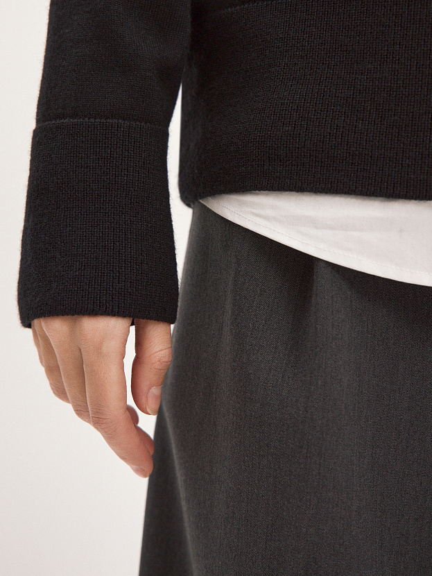 Сеул джемпер трикотажный (черный, 44-46)