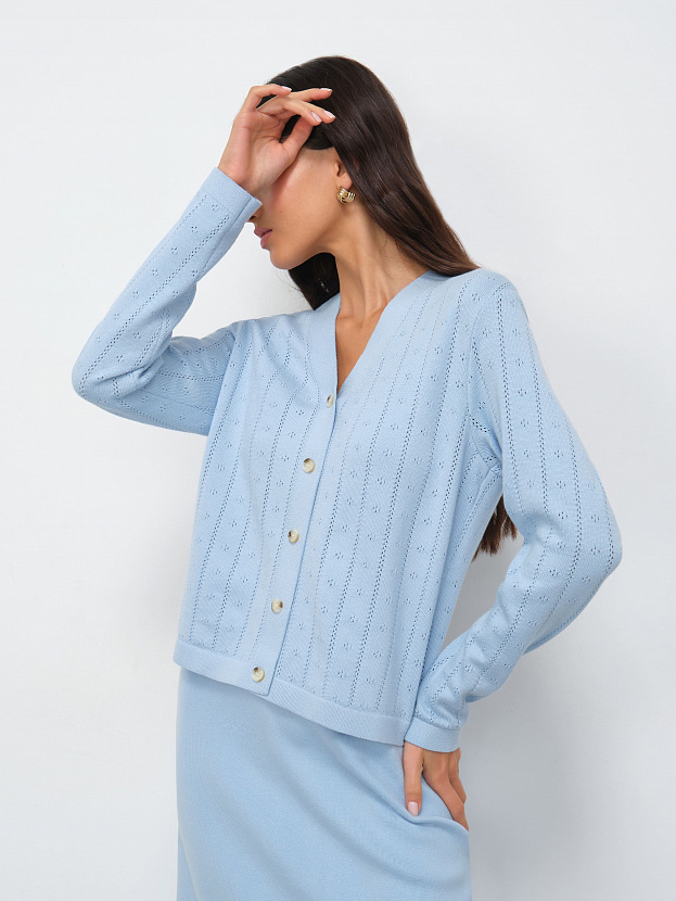 Джеси кардиган трикотажный (голубой, 46)