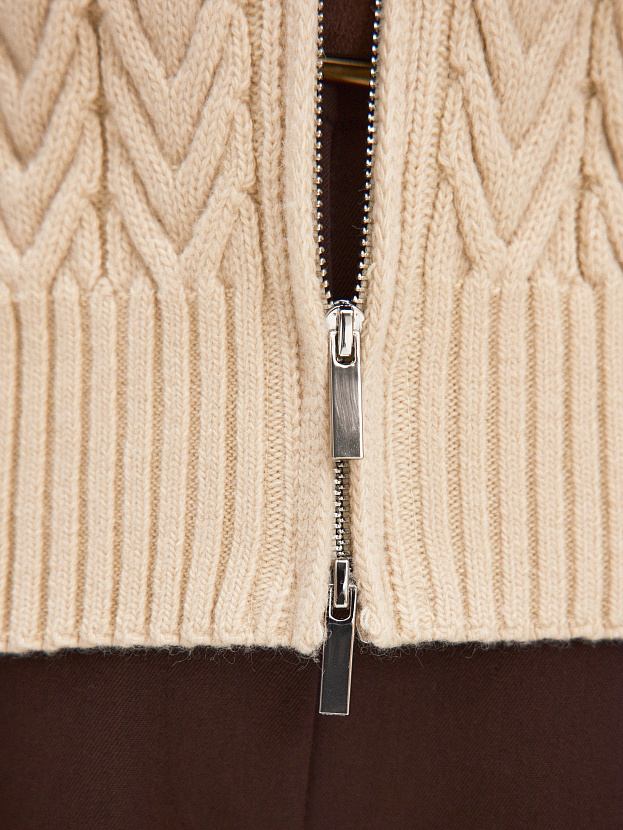 Веллес джемпер (бомбер) трикотажный (кремовый, 44-46)