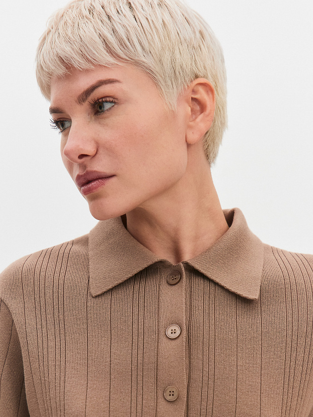 Лусио джемпер (поло) трикотажный (какао, 44-46)