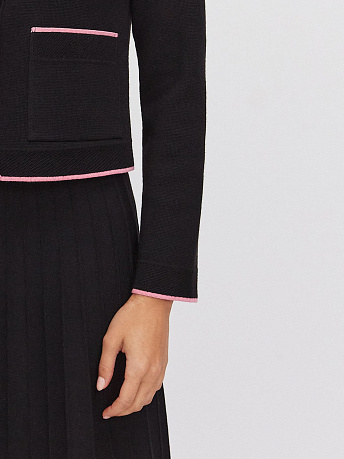 Жакет из шерсти мериноса с окантовкой Сириус