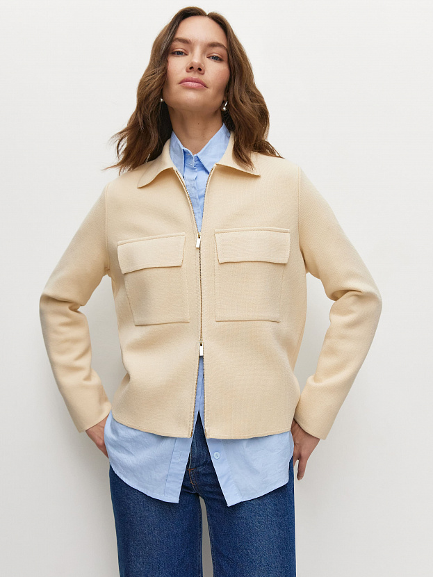 Давиль жакет трикотажный (кремовый, 44-46)