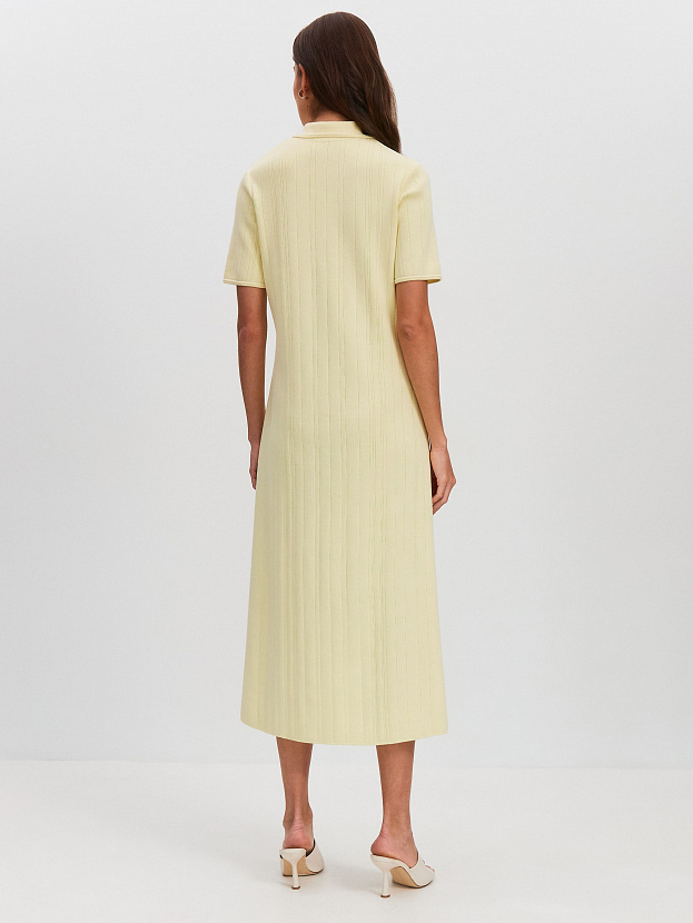 Сафари платье трикотажное (бледно-желтый, 44-46)