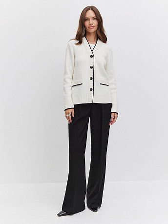 Кардиган из шерсти мериноса и мохера Амега