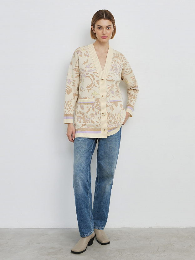 Гарда кардиган трикотажный (кремовый, 44-46)