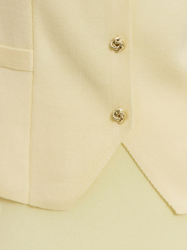 Тиффани жилет трикотажный (бледно-желтый, 44-46)