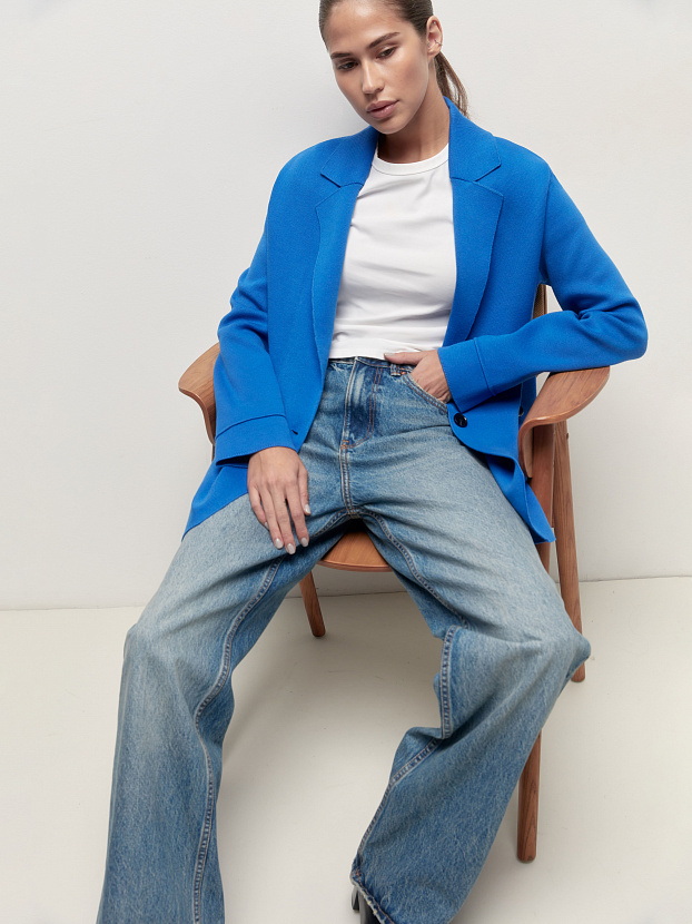 Монако пиджак трикотажный (ультрамарин, 44-46)