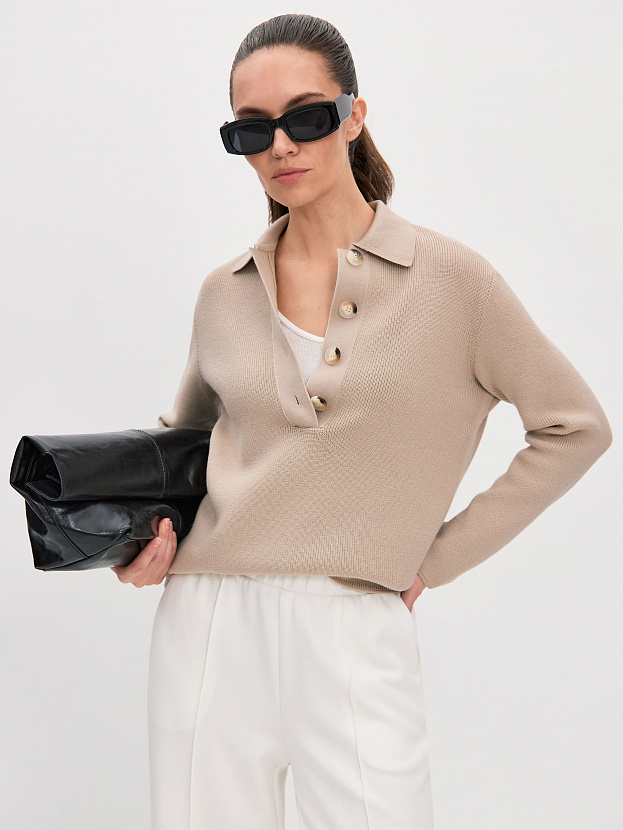 Крафт джемпер трикотажный (капучино, 44-46)