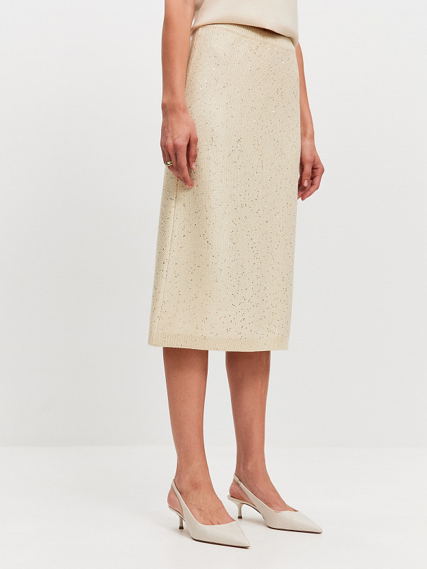 Лора юбка трикотажная (кремовый, 44-46)