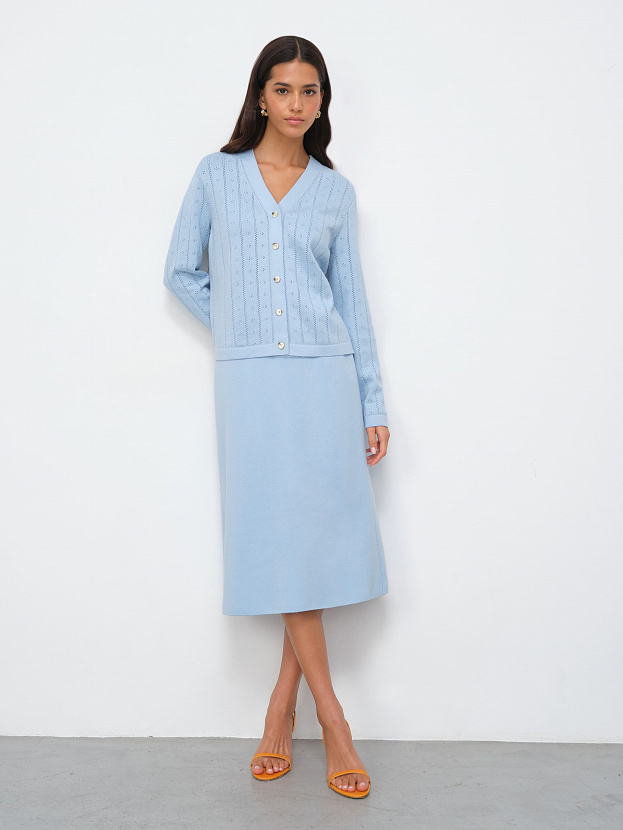 Моне юбка трикотажная (голубой, 46)