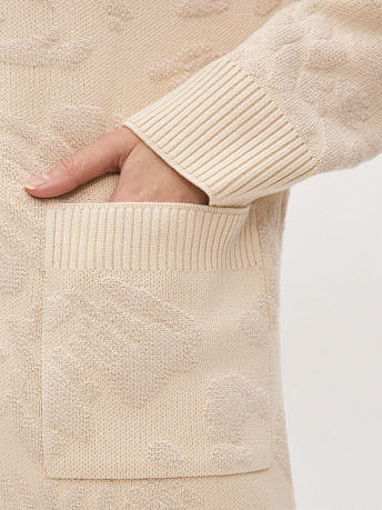 Кардиган с авторским принтом и люрексом Орли