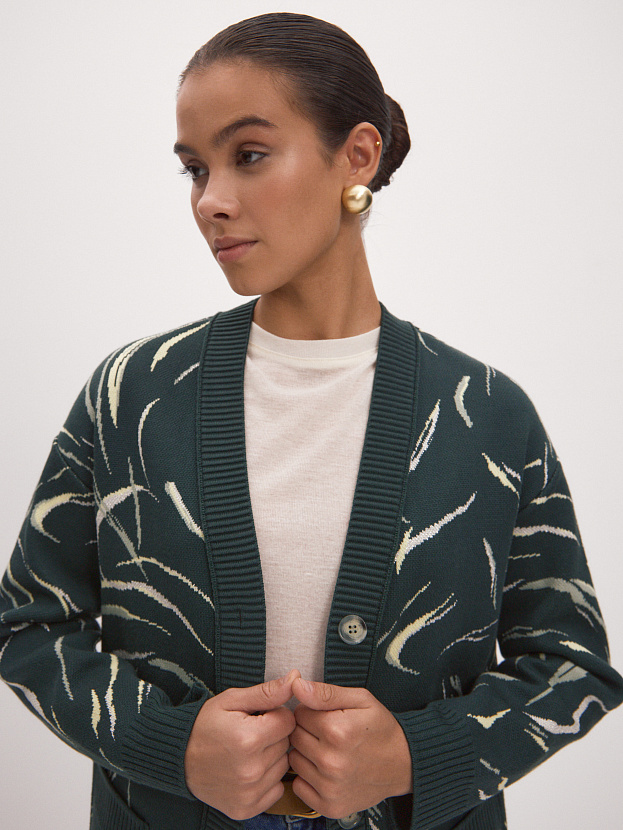 Гарда кардиган трикотажный (темно-зеленый, 44-46)