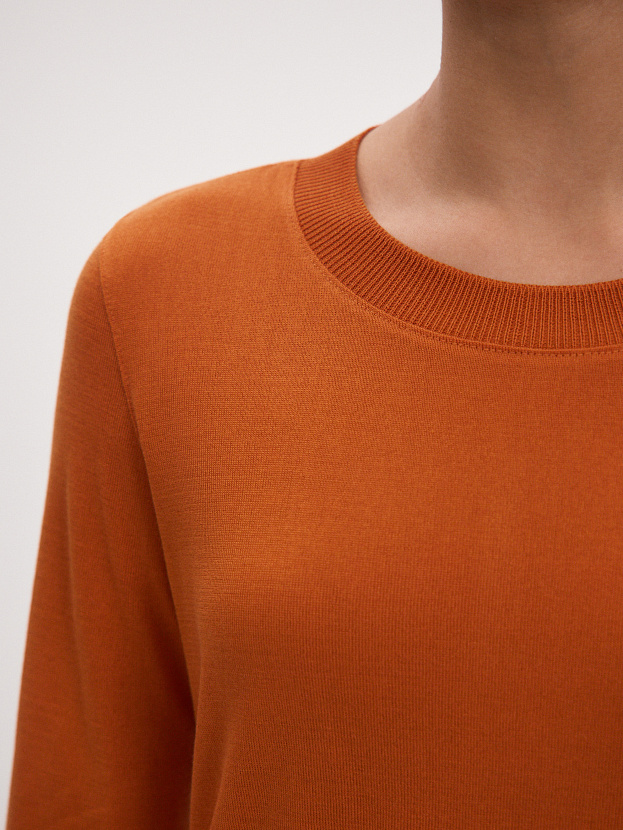 Петра джемпер (лонгслив) трикотажный (терракотовый, 44-46)