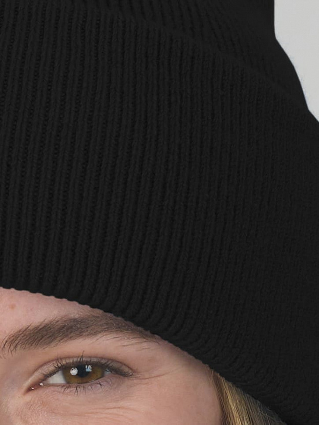 Квартет комплект (шапка+шарф) трикотажный (черный, 56-58)