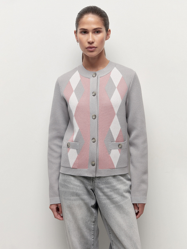 Софи жакет трикотажный (серый, 44-46)