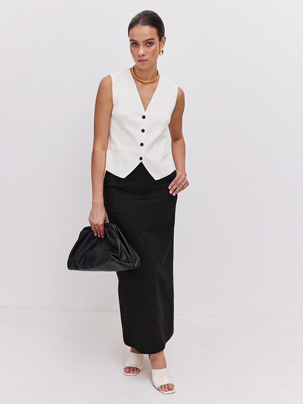 Трейси жилет трикотажный (белый, 44-46)