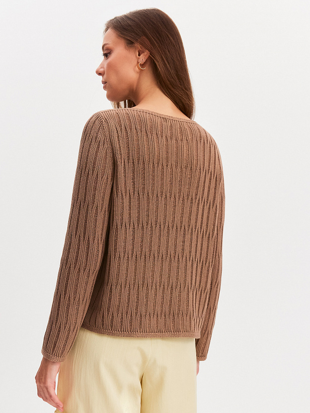 Альфа джемпер трикотажный (какао, 40-44)