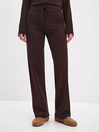 Брюки с шерстью мериноса и вискозой Сатурн