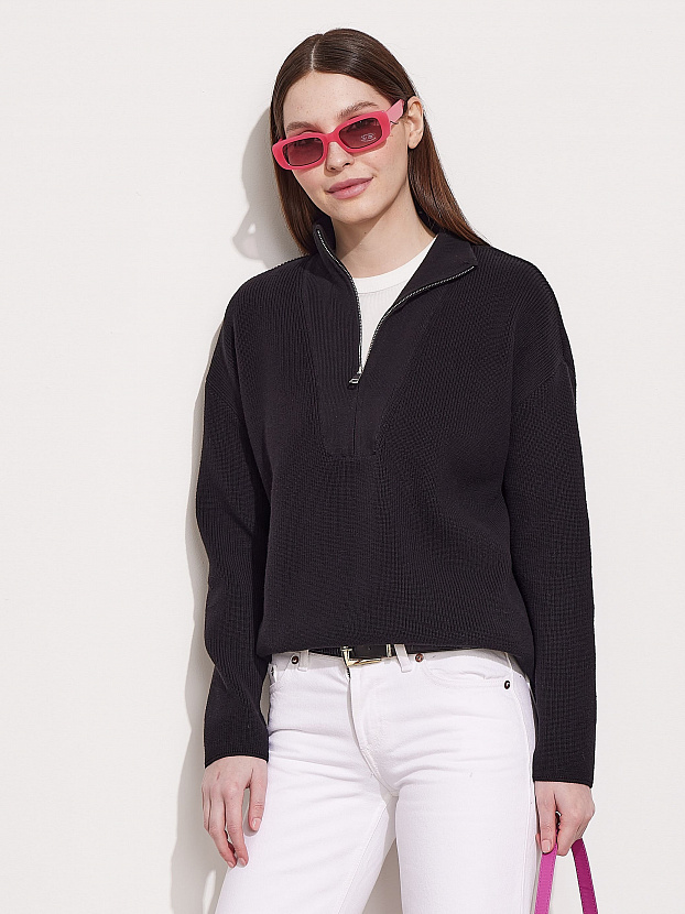 Райди джемпер трикотажный (черный, 44-46)