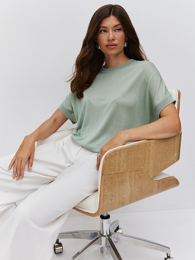 Мика джемпер (футболка) трикотажный (светло-зеленый, One size (44-52))