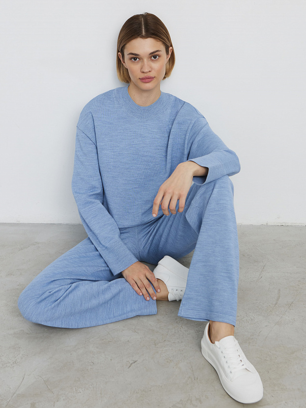 Дания джемпер трикотажный (голубой, 44-46)