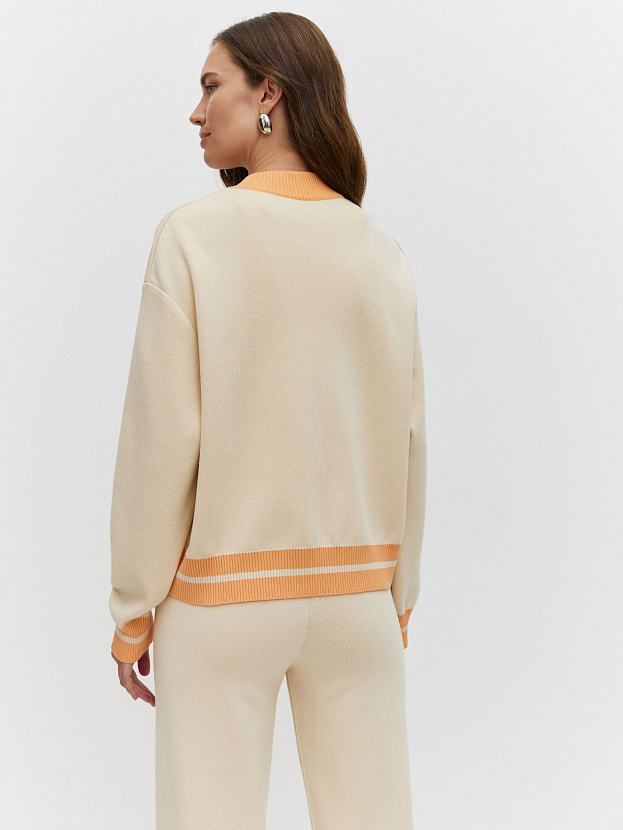 Сиетл джемпер (бомбер) трикотажный (кремовый, 44-46)