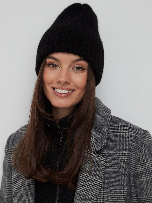 Нуга шапка трикотажная (черный, 56-58)