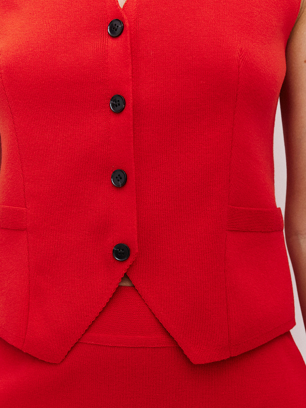 Трейси жилет трикотажный (красный, 44-46)