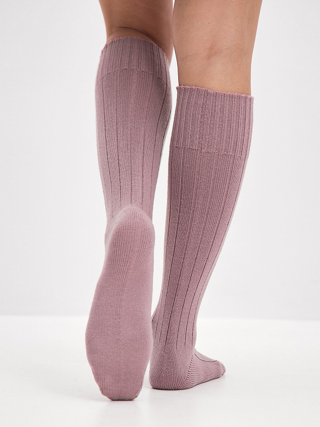 Гольфы трикотажные Степ (розовато-серый, 36-40)