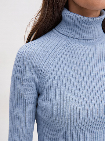 Водолазка из шерсти мериноса и вискозы Инди