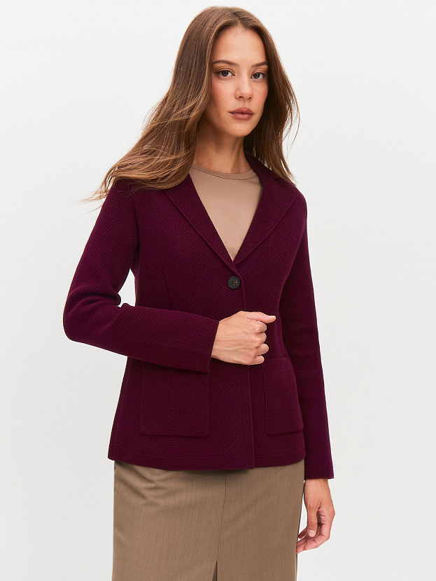 Рута жакет трикотажный (бордо, 46)