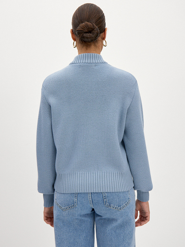 Эльба джемпер (бомбер) трикотажный (серо-голубой, 44-46)