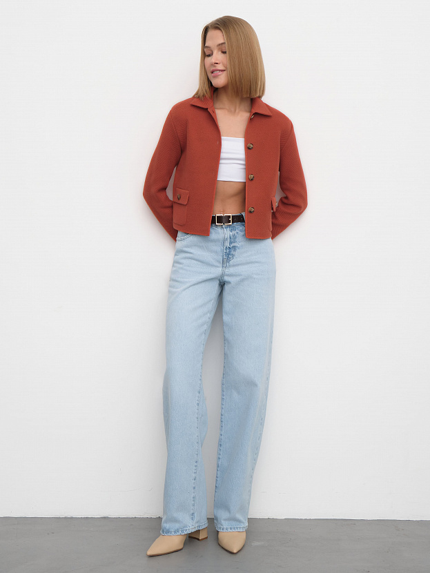 Лацио жакет трикотажный (темно-оранжевый, 44-46)