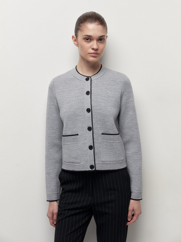 Сириус жакет трикотажный (светло-серый меланж, 46)