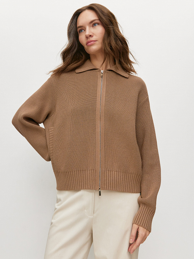 Гранд джемпер (бомбер) трикотажный (какао, 44-46)