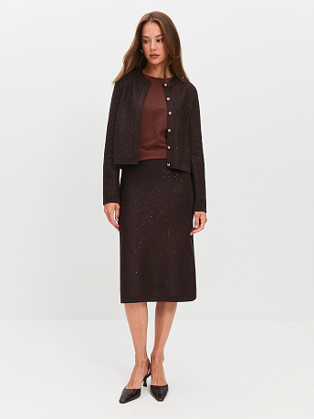 Кардиган из хлопка с пайетками Эллис