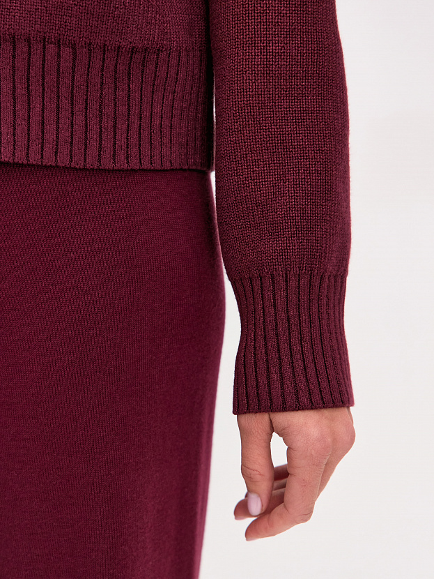 Честер джемпер (бомбер) трикотажный (бургунди, 44-46)