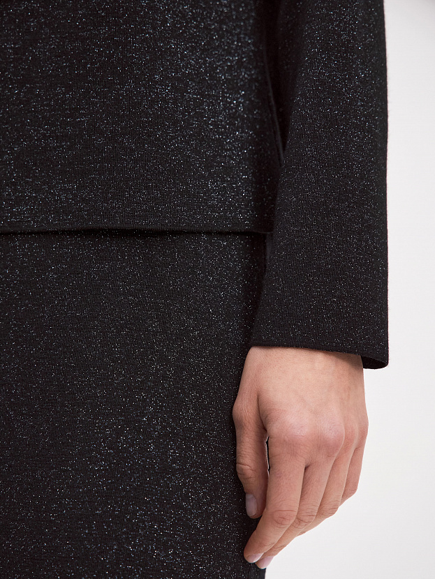 Логан джемпер(поло) трикотажный (черный, 44-46)