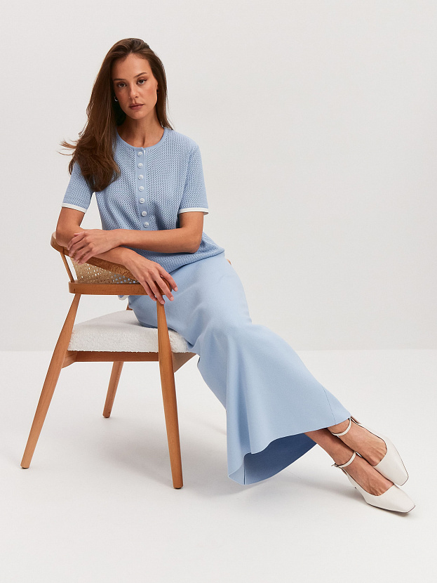 Мальта джемпер (поло) трикотажный (голубой, 44-46)