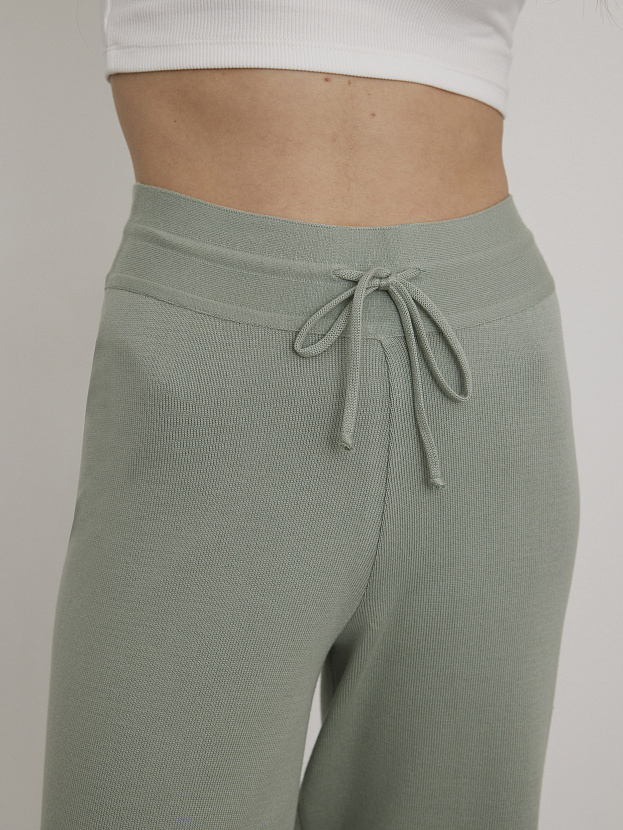 Палаццо брюки трикотажные (св.зеленый, 40-42/164-170)