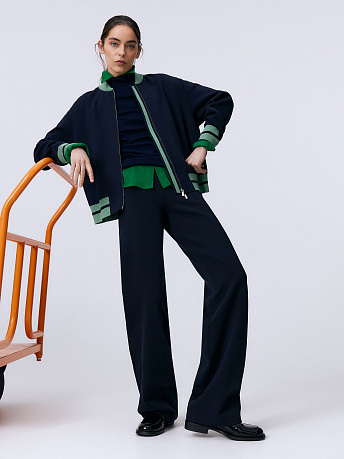 Бомбер из хлопка с полосками Сиетл