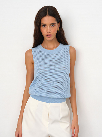 Майка с сетчатой структурой Терри