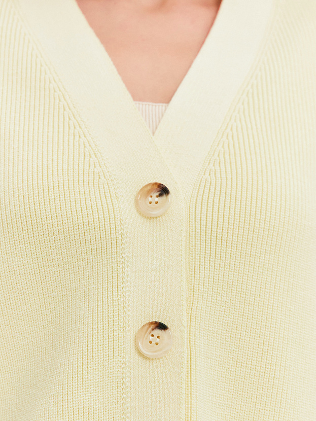 Родос кардиган трикотажный (бледно-желтый, 44-46)