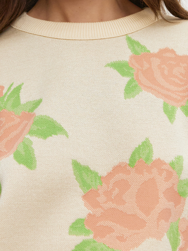 Рози джемпер трикотажный (кремовый, 44-46)