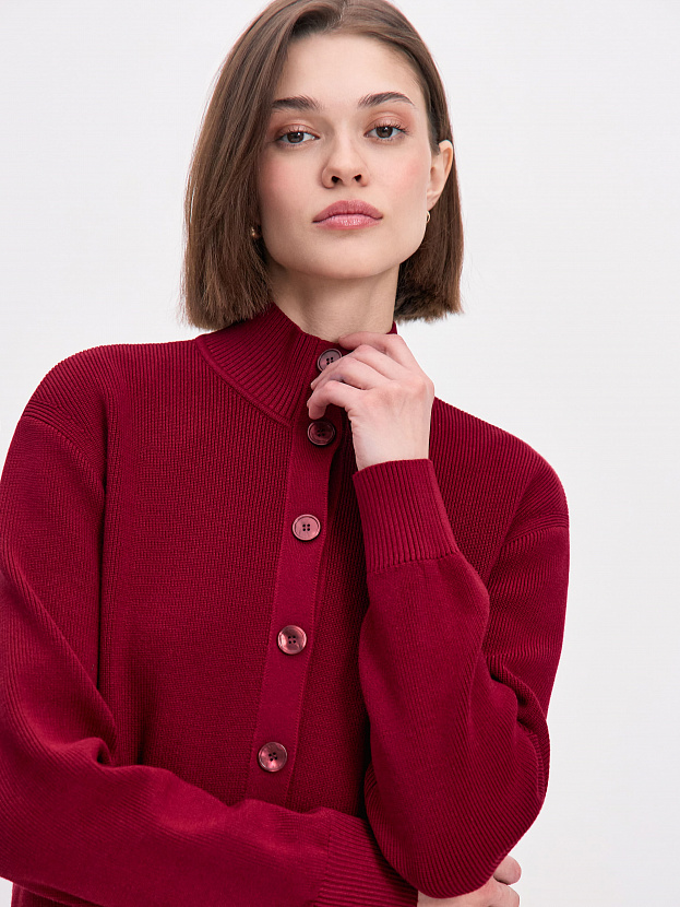 Латина кардиган трикотажный (вишневый, 44-46)