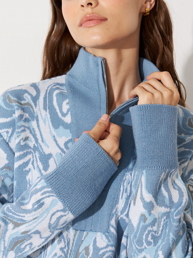 Грация джемпер трикотажный (серо-голубой, 44-46)