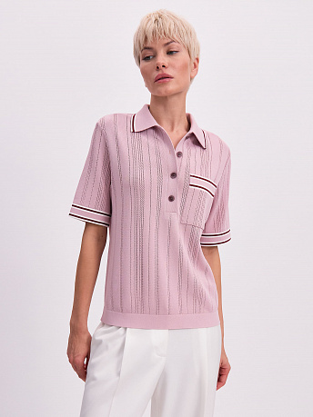 Футболка-поло с акцентными полосками Льюис