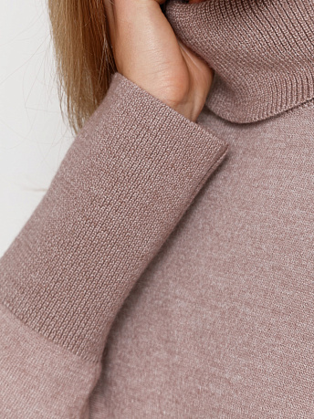 Джемпер из шерсти мериноса и вискозы с воротником Сатурн