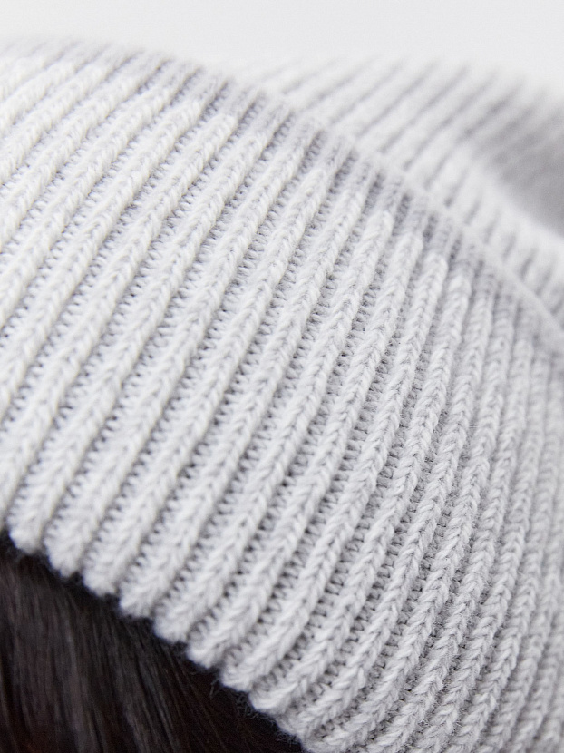 Бредли комплект (шапка+шарф) трикотажный (св.серый/белый)